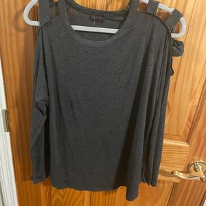 Long Sleeve Strappy T Shirt